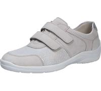 Waldläufer Hesna 312H-013 Orthotritt Mocassins pour femmes, confortables, en cuir/stretch, gris - Chaussures pour dames, ballerines confortables / mocassins, gris, cuir (denver/minileostretch/eclis)