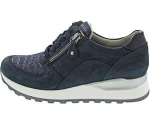 Waldläufer Hiroko Damenschuhe Schnürschuhe Sportive Sneaker Blau Freizeit, Schuhgröße:EUR 38.5 | UK 5.5