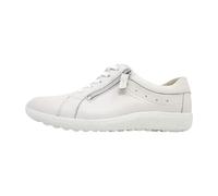 Waldläufer Ira Chaussures basses à lacets en cuir lisse pour femme Chaussures de sport unies Noir, beige, 38 EU