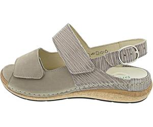 Waldläufer K-Heliett 681003-094 Corda (Beige) - Sandale mit Loser Einlage - Damenschuhe Sandale Bequem/Lose Einlage, Beige, Leder (Denver Ratan), GR. 39 EU