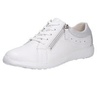 Waldläufer K-Ira 634002-317-663 Chaussures basses en cuir de cerf Blanc/argenté Largeur K Blanc, Blanc., 42 EU Large