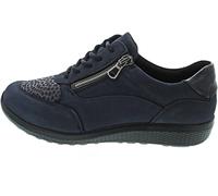 Waldläufer K-IRA 634K02-304-845 Chaussures basses Denver/stretch girafe/Taipei Bleu marine/note Largeur K Bleu, bleu, 41 EU Large