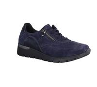 Waldläufer K-Ramona 626K02-194 Orthotritt Notte (bleu foncé) Chaussures à lacets avec semelle amovible Chaussures confortables à lacets pour femme en cuir/textile (Order turbostretch Bronx), bleu, 38