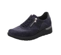 Waldläufer K-Ramona 626K02-194 Orthotritt Notte (bleu foncé) Chaussures à lacets avec semelle amovible Chaussures confortables à lacets pour femme en cuir/textile (Order turbostretch Bronx), bleu, 38