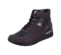 Waldläufer K-Ramona 626K82-052 Orthotritt Chaussures pour dames, Boots, Carbon, cuir - Chaussures confortables pour dames / bottines, gris, cuir/textile (denver/peru-stretch/taipei)