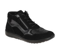 Waldläufer M-Ira 815M80-304-001 Bottines en nubuck avec empiècement stretch Noir Largeur M, Noir , 42 EU Large