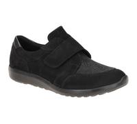 Waldläufer Ortho Tritt K-IRA 634K33-306-001 Chaussures basses en nubuck avec comb stretch Noir Largeur K, Noir , 40 EU Large
