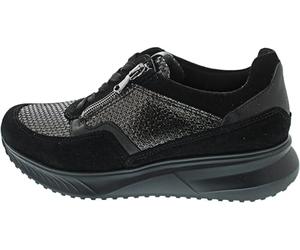Waldläufer Ortho-Tritt K-Janka Sneaker, Order (Velourleder)/ Posterstretch, Schwarz/Anthrazit, Weite K 617K01-501-771 Schwarz GR. 38