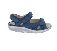 Waldläufer Sandale Hanni 448001-191-263, Semelle Dynamique, Cuir Nubuck, Bleu-D