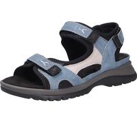 Waldläufer Sandales Femme Sandales d'extérieur H-SORA Bleu daim Taille : 38,5