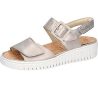 Waldläufer Willow Chaussures Femmes Sandales Plates Argent Loisirs, Taille:EUR 37 | UK 4