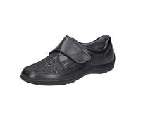 Waldlaufer 496H31 352 001 Black Leather Womens Wide Fit Rip Tape Shoes 7½