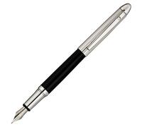 Waldmann Pocket, stylo Plume large B, design ligne, laqué noir, en argent sterling massif 925