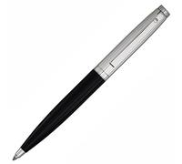 WaldMann Tuscany, Stylo à Bille, Design Ligne, laqué Noir, en Argent Sterling Massif 925