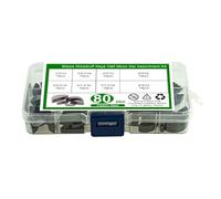 Waldmeister Lot de 80 clés résistantes à la corrosion | Assortiment de clés de machine Woodruff avec étui de rangement pour systèmes mécaniques de