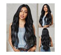 WaLdor Perruques Partie Moyenne, Résistantes à la Chaleur, Perruques de Cheveux Cosplay pour Femmes, Perruques Longues Ondulées Synthétique Lace Front, Perruque Blond Platine Carnaval (Couleur