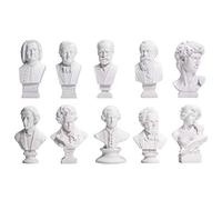 Waldosia zamonji Lot de 10 Mini Statues Classiques en résine pour compositeur, Musicien, décoration de Bureau