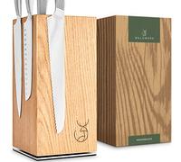 WALDWERK Bloc Couteaux Cuisine en Bois de Chêne - Porte Couteau Magnétique - Porte-Couteaux Magnétique - Range Couteaux de Cuisine - Porte Couteaux - Range Couteaux - Blocs Couteaux