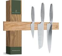 WALDWERK porte couteaux aimanté en bois de chêne (40x5cm) - barre aimantée pour couteaux - aimant couteau mural - support couteaux aimanté - rangement couteaux cuisine