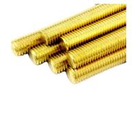 TULDYS WALENI 4 pièces Tige filetée en Laiton M3 M4 M5 M6 M8 M10 M12 M14 M16 L20mm 30 40 50 100mm Boulon métrique en Laiton Plein Laiton Massif Tous Les Goujons de Barre de Tige filetée(50mm,M8)