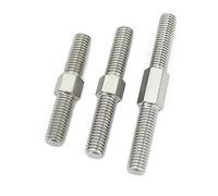 WALENI Filetage gauche et droit Double extrémité tige filetée M10 filetage positif et négatif barre goujons vis 304 acier inoxydable(M10x100mm-3pcs)