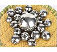 WALENI Lot de 2 boules de filetage en acier inoxydable 304, filetage métrique M3, diamètre de boule en acier massif demi-trou, 5, 6, 7, 8, 9, 10, 11, 12, 12,7, 14, 15, 17, 18, 19, 20-50 mm (12 mm 2