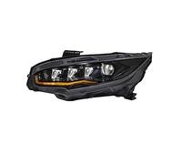 WALEQW Phares 1 Paire Phares Avant LED À Effet Fluide Compatibles Avec Pour Civic 2016 2017 2018-2022 (DRL) Installation Facile (Plug And Play) Phare Voiture(LHD White No Roating)