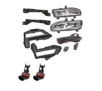 WALEQW Pour Nissan Pour Rogue Pour X-Trail T32 2017 2018 2019 Feux Antibrouillard À LED Support Faisceau Cache Phare Calandre Enjoliveur Tuning Feux Antibrouillard(1 set LED)