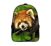 WalfiaA Mode cartable Animal Panda Rouge Enfants Sac À Dos Sac À Dos garçon fille enfant cartable étudiant mode sac à dos (40x28x16cm) 3D cool cartable