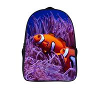 WalfiaA Mode cartable Animal Petit Poisson Enfants Enfants École Sac À Dos Unisexe élégant sac à dos pour les étudiants (40x28x16cm) 3D cool cartable