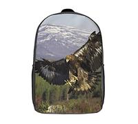 WalfiaA Sac d'école unisexe Aigle Loisirs sac à dos Sac à dos unisexe sac à dos scolaire sac d'école pour enfants 17 pouces sac à dos imprimé en 3D