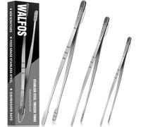 Walfos® Lot de 3 pinces de cuisine en acier inoxydable - Idéales pour les fêtes de famille - 20 + 25 + 30 cm