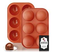 Walfos Moule en silicone demi-sphère moyenne, 2 paquets de moules de cuisson en silicone demi-sphère pour la fabrication de chocolat, gâteau, gelée, mousse de dôme