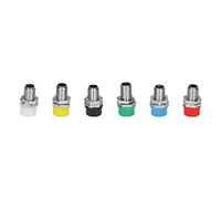 Walfront 10 Ensembles 4mm Fiche Banane Transmission Stable 6 Couleurs Panneau Banane Terminal ABS + Laiton Accessoires de Test électrique en Laiton Nickelé pour Ordinateur de Navire
