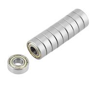 Walfront 10 Pièces 696ZZ Roulements à Billes Roulements en Acier Inoxydable 6x15x5mm Haute stabilité Longue Durée de Vie avec Micro Roulement Précis pour équipement électronique de