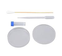 Walfront 10 Pièces Boîtes de Pétri Plat de Culture Jetable avec 10 Cotons-tiges 10 Compte-gouttes 4 Tubes à Essai pour Expérience Scientifique Laboratoire Salle de (10 cotons-tiges + 10 boîtes de