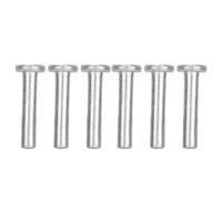 Walfront 100 Pièces Gb867 M4 Rivet Solide à Tête Plate, Rivet en Aluminium Massif, Rivet en Aluminium A Frapper Tete Plate Rivets en Aluminium à Tête Plate Rivet Solide (M4*20)