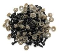 Walfront 100Pcs Yeux de Securite Amigurumi Kit de Yeux de Poupée en Plastique pour DIY Poupée Loisirs Créatifs comme Un (Noir)(10mm)