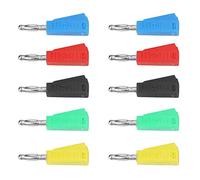 Walfront 10Pcs P3002 4mm Connecteur pour Haut-parleur Banane Plaqué, Connecteur Empilable Sonde de Liaison de Test