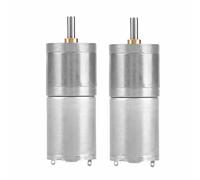 WALFRONT 2 Pièces Moteur à Engrenages 60 Tr/min 25mm OD 25GA370 Moteur de Réduction de Vitesse en Métal pour Serrure électronique Robot Rideau électrique Bobine de Fil de Cuivre Pur 3.5W