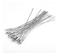 Walfront 20Pcs Anneau Porte Clé 15cm Porte-clés en Fil Câble Porte Clés en Acier Inoxydable Câbles de Boucle Anneaux avec Joints pour Randonnée Argent