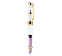 Walfront 4 Pcs Stylo à Piston Bec de Stylo en Forme de F de Stylos Plume en Acier Inoxydable 4 Couleurs (Doré)