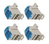 Walfront 4 Pièces 80A Bornier Boîte de Distribution Matériau Ignifuge Plaque de Couverture Transparente Isolation Rail Installation Boîte de Jonction de Puissance