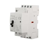 Walfront 4P 25A 220V Contacteur de Ménage Montage sur Rail Din Mini avec Commutateur de Commande Manuel 4P 25A 220V 50Hz Contacteur AC Domestique (2NO 2NC)