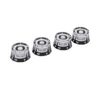 Walfront 4pcs Bouton de Guitare électrique en Plastique 6 Mm Diamètre Intérieur Contrôle de la Vitesse du Volume Bouton de tonalité pour les Instruments de Musique de Basse de Guitare