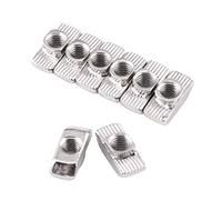 Walfront 50PCS Ecrous en T Coulissant Norme Européenne en Acier au Carbone Zingé pour Profilé d'Aluminium (EU20-M5*10 * 6)