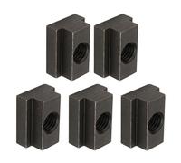 Walfront 5Pcs M12 Écrous à rainure en T, T-slot Écrou Filetage, avec finition noire d'oxyde pour les accessoires et les fixations pour le travail du bois