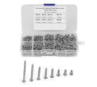 Walfront 800PCS M2 Vis autotaraudeuses, Pan Head Vis autotaraudeuses, 4-20mm