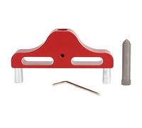 Walfront 95 mm Center Scriber, Line Scriber Alliage d'Aluminium Outil de Marquage du Bois Outil de Centre de Marquage, Jauge de Marquage de Scribe en Bois Convient à Stylo de 10 mm Bleu/Rouge(Rouge)