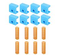 Walfront Accessoires d'imprimante 3D, Matériau Premium, Chaussette Chauffante à Ressort en Silicone, Couvercle de Bloc MK8, Prise de Lit Chaud pour 25mm Jaune